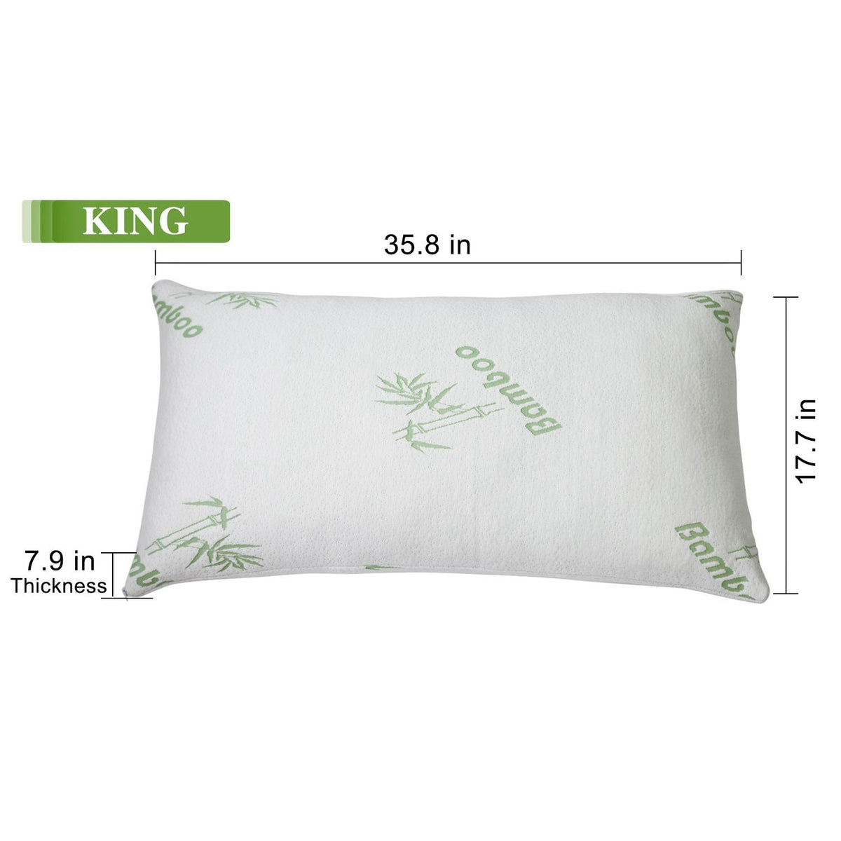 Two-Piece Shredded Memory Foam Bed Pillow Set