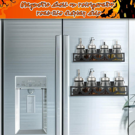 Magnetic Bat Spice Rack Set for Fridge Seasoning Storage