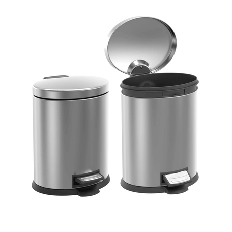 Two-Piece Step Trash Can Set for Small Rooms
