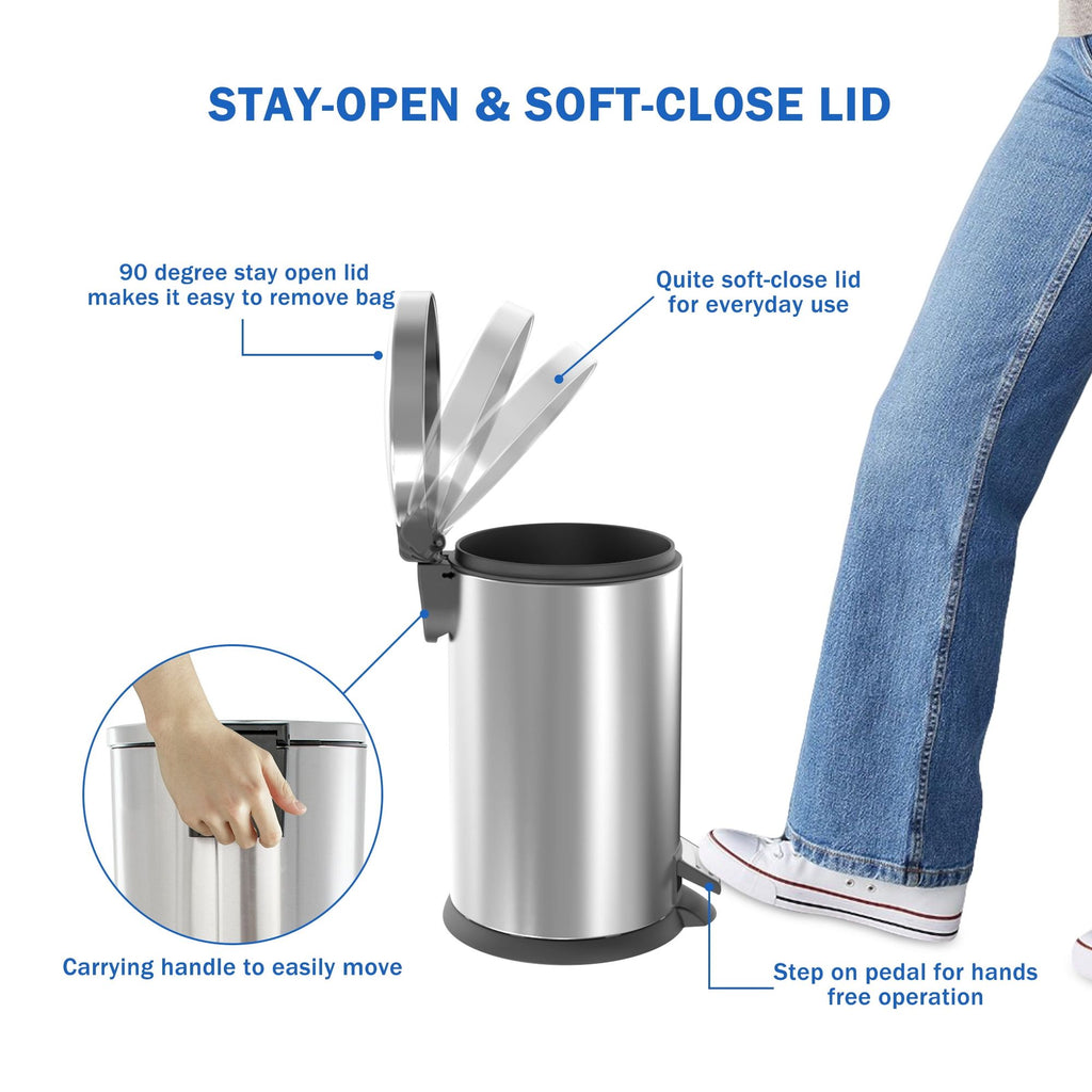Two Compact Step Bins for Small Rooms