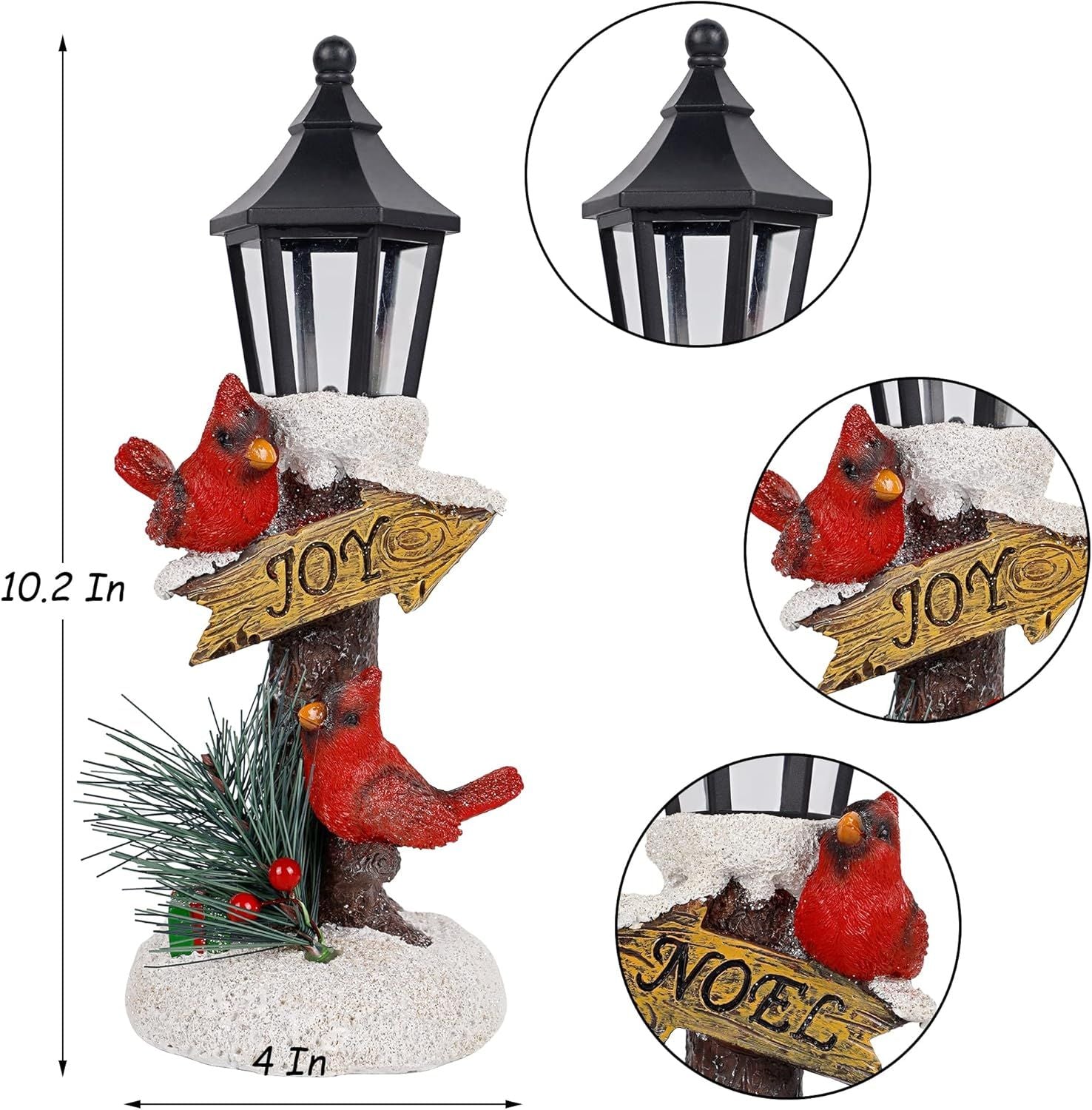 Lighted Red Cardinal Christmas Tabletop Decorations
