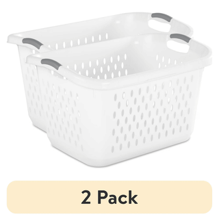 Extra Large 2.7 Bushel Laundry Baskets (2 Pack) with Carry Handles