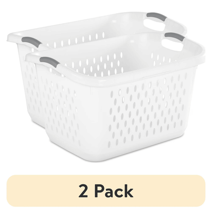 Extra Large 2.7 Bushel Laundry Baskets (2 Pack) with Carry Handles