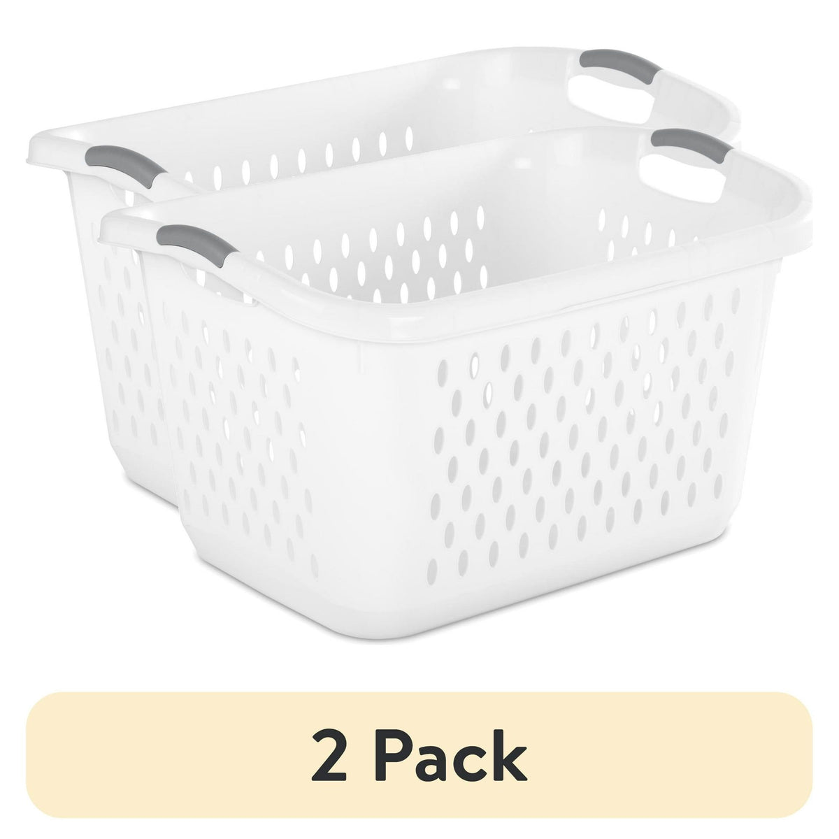 Extra Large 2.7 Bushel Plastic Laundry Basket with Carry Handles