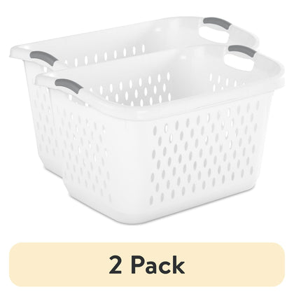 Extra Large 2.7 Bushel Plastic Laundry Basket with Carry Handles