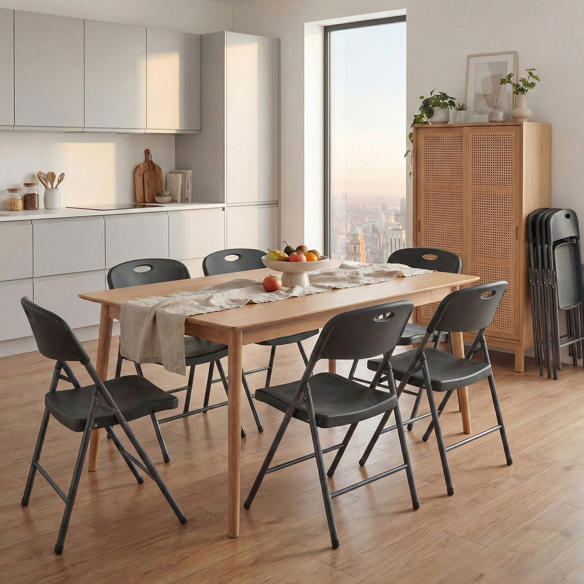 Black Folding Chairs for Home, Office, and Events