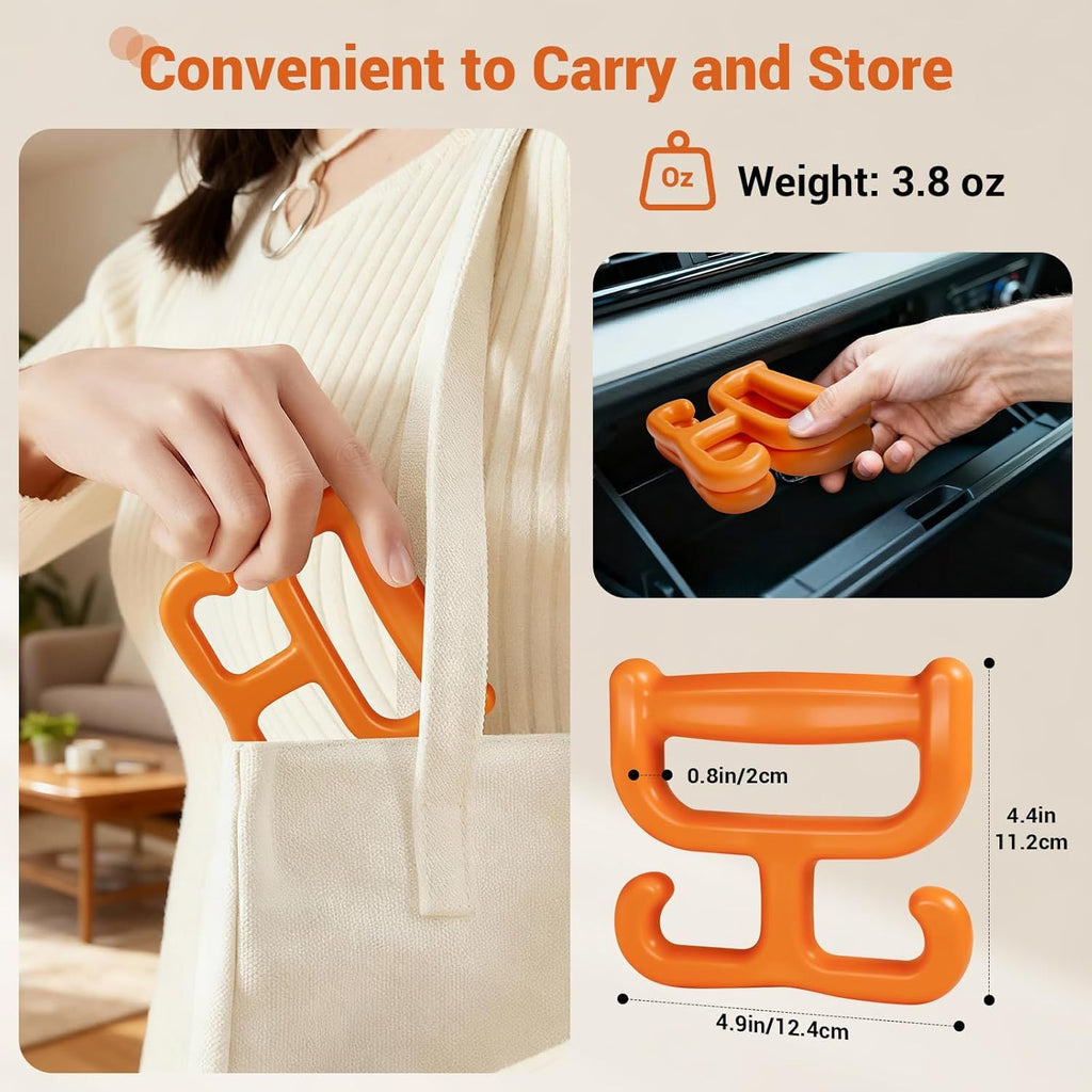 Grocery Bag Carrier Handles That Gather Multiple Bags in One Trip