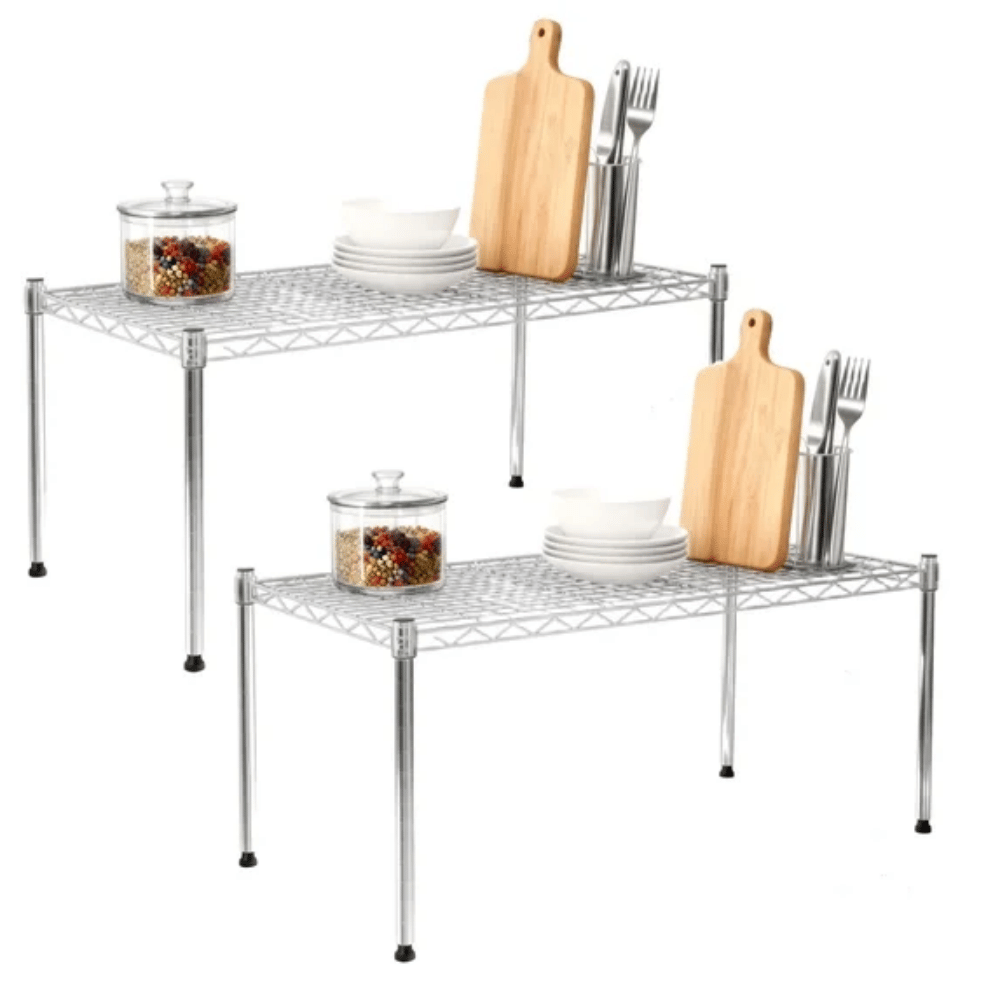 Two-Piece Adjustable Wire Storage Shelf Set