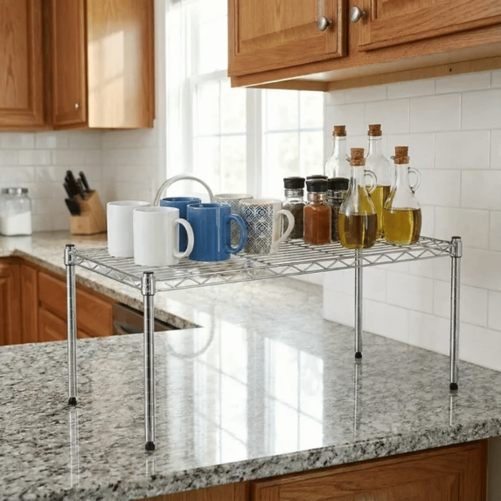 Two-Piece Adjustable Wire Storage Shelf Set