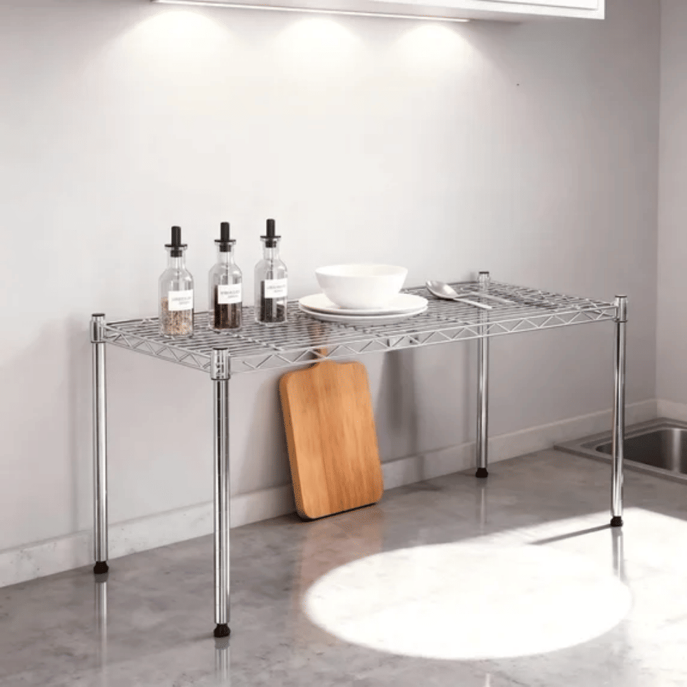 Two-Piece Adjustable Wire Storage Shelf Set