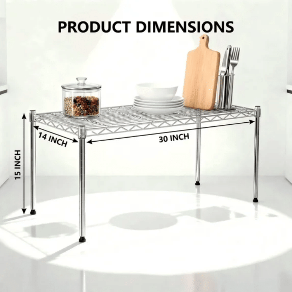 Two-Piece Adjustable Wire Storage Shelf Set