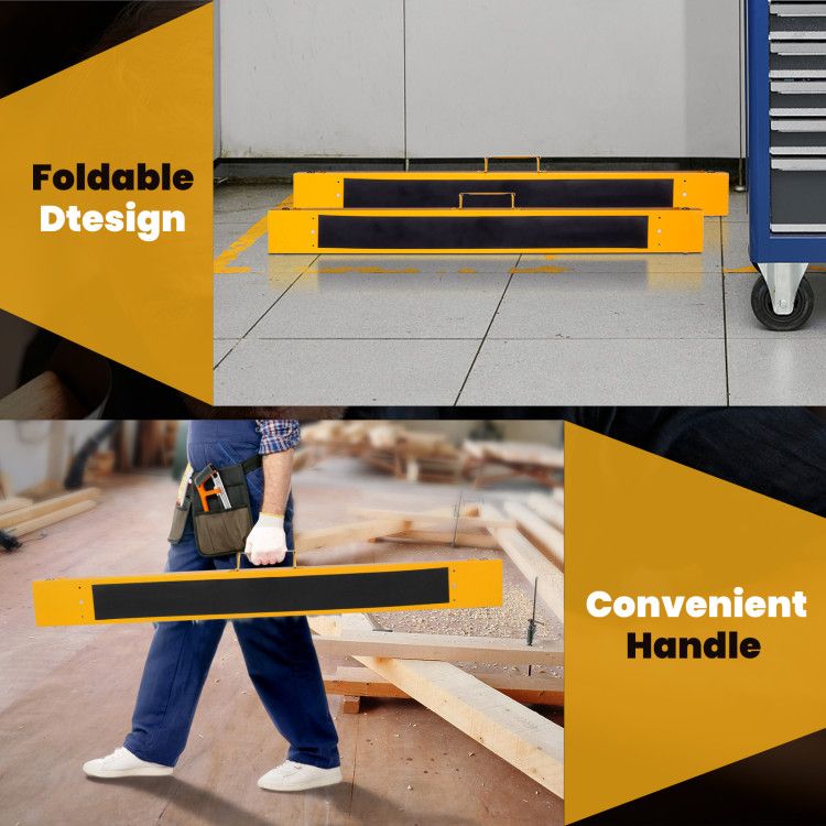 2-Pack Folding Sawhorses with Anti-Slip Surface and Carry Handle