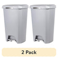 Two-Pack Kitchen Step Trash Can with Soft-Close Lid