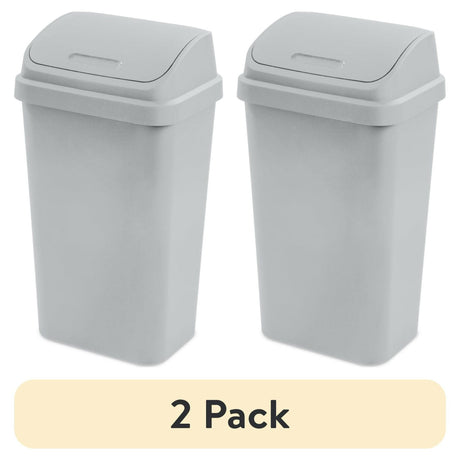 Two Swing-Top Trash Cans for Everyday Spaces