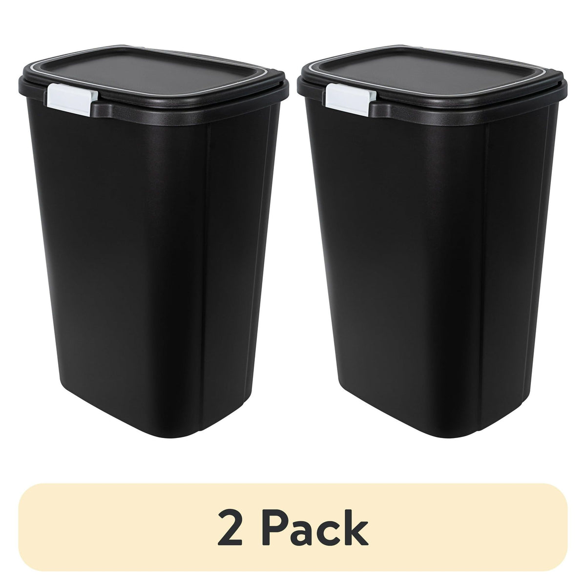 Kitchen Trash Can with Odor-Blocking Touch Lid and Flat-Back Design