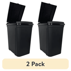 2-Pack 7.6 Gallon Touch Top Trash Bins for Home and Office