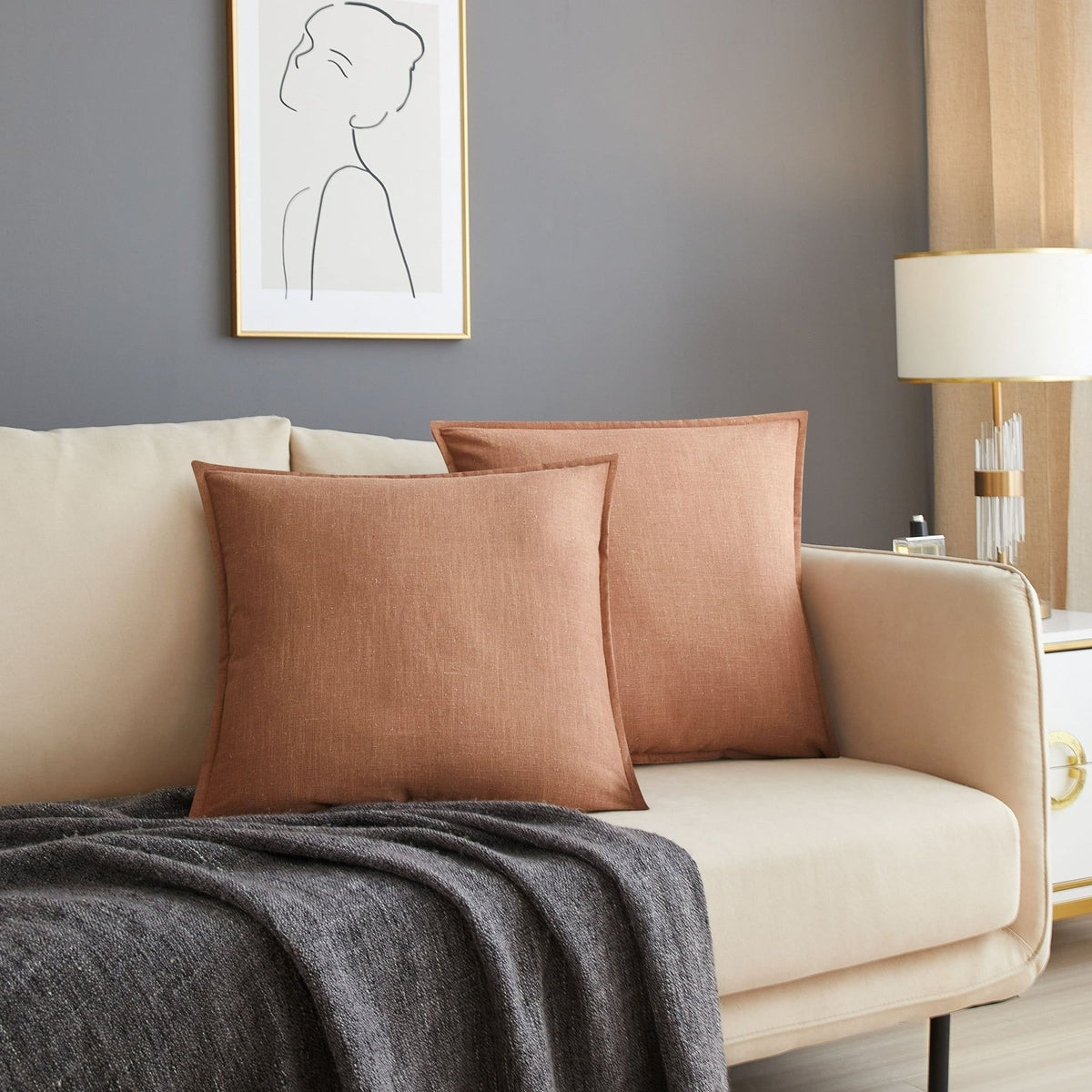 Terracotta Clay Accent Pillow Set
