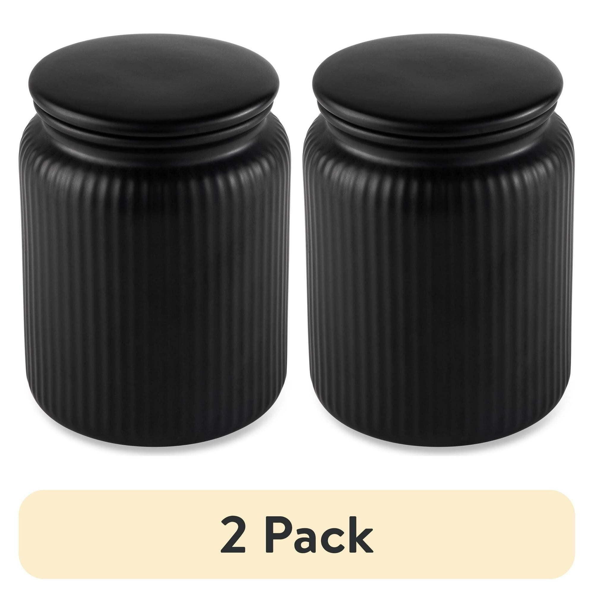 Modern Ribbed Kitchen Storage Jar – Organize Dry Goods in Style