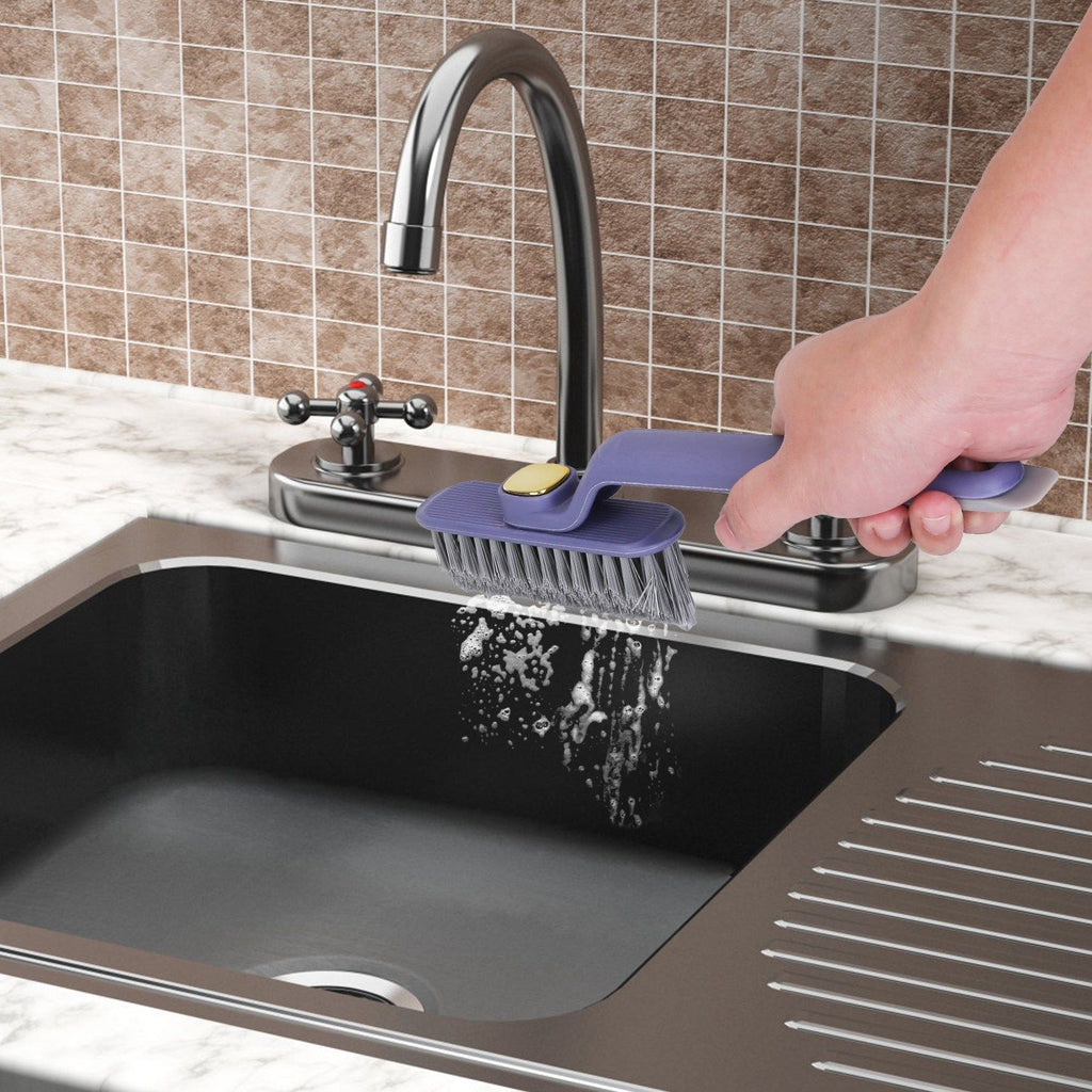 Rotating Crevice Cleaning Brush with Clip and Spade