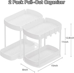 2-Pack Multi-Purpose Pull-Out Storage Organizers – Under Sink & Cabinet