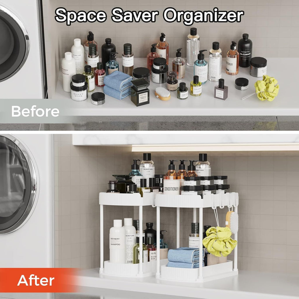 2-Pack Multi-Purpose Pull-Out Storage Organizers – Under Sink & Cabinet