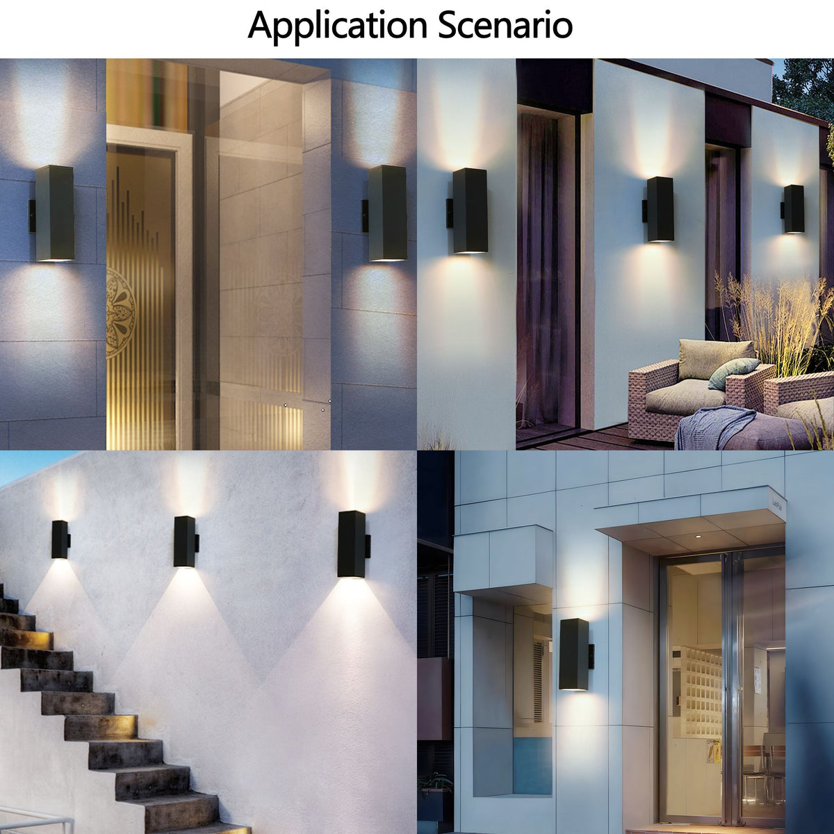 Contemporary Outdoor Wall Sconce Pair