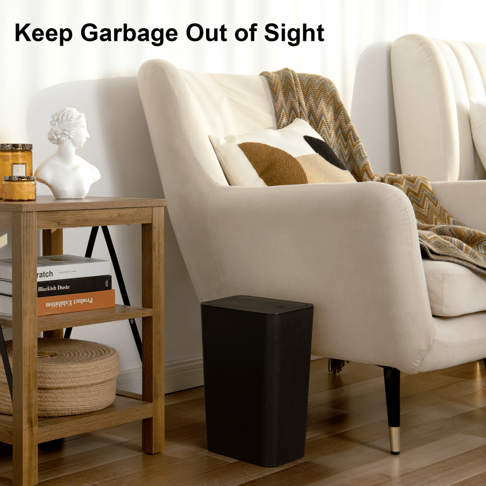 2-Pack Modern Trash Cans with Soft-Close Lid, 2.6 Gal