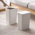 Two Slim Bathroom Wastebaskets with Quiet Lids