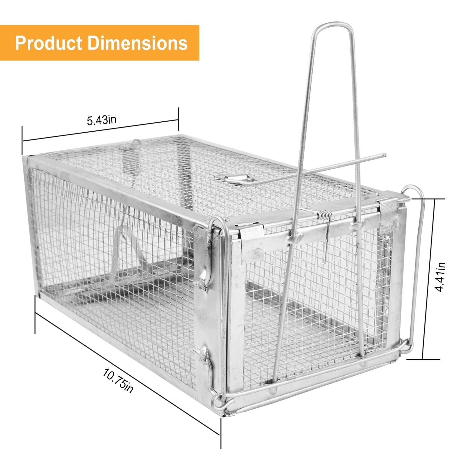 2-Pack Humane Live Rodent Trap Cage with Auto-Lock Door and Quick Setup