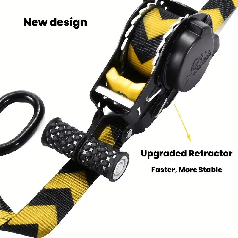 Two-Pack Retractable Ratchet Straps with Storage Bag