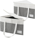 2-Pack Hanger Organizer Bags with Lids for Closet and Laundry Room