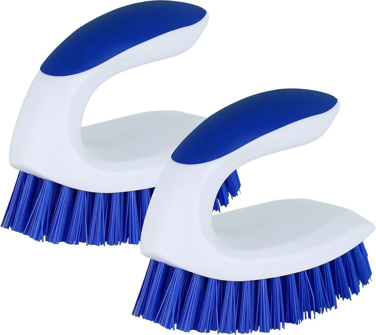 Two-Piece Stiff-Bristle Handheld Scrub Brush Set