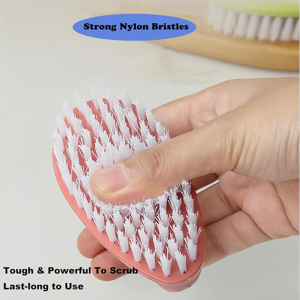Compact Scrubbing Brush Pair for Everyday Cleaning