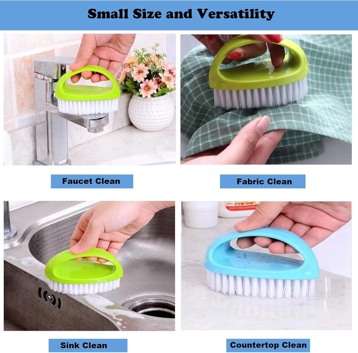 Two-Piece Multipurpose Household Scrub Brush Set