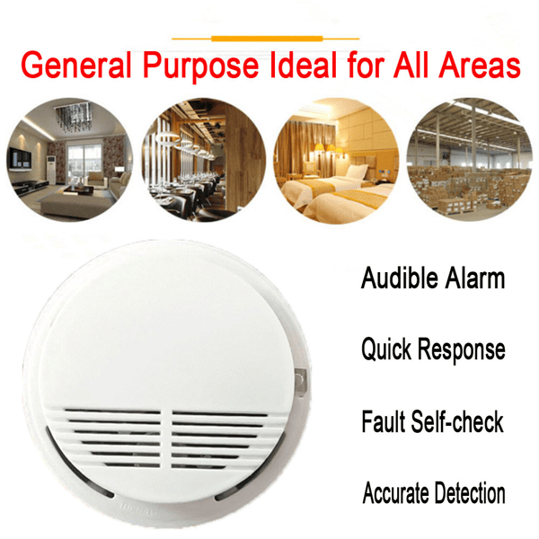 Two-Pack Photoelectric Smoke Alarms with Test Buttons