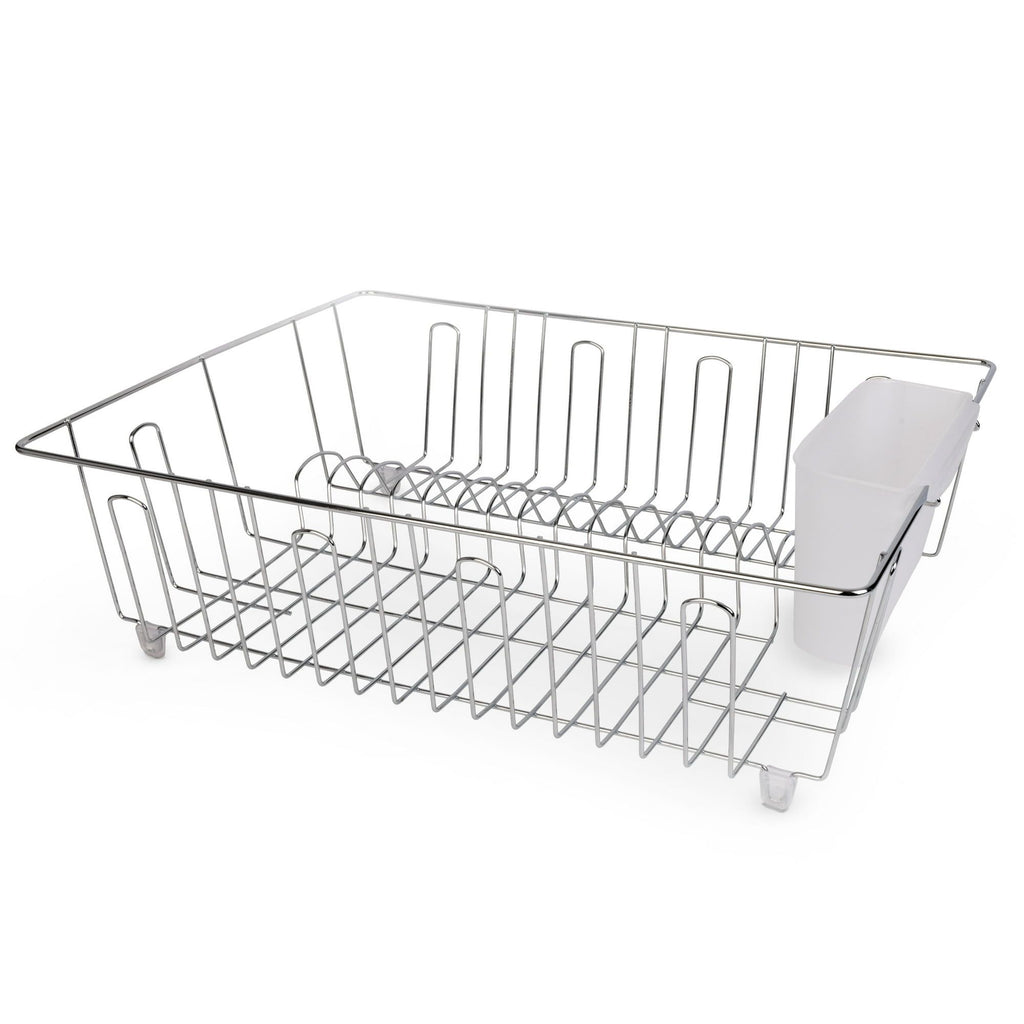 2-Pack Stainless Steel Dish Drying Rack and Drainer with Cutlery Cup