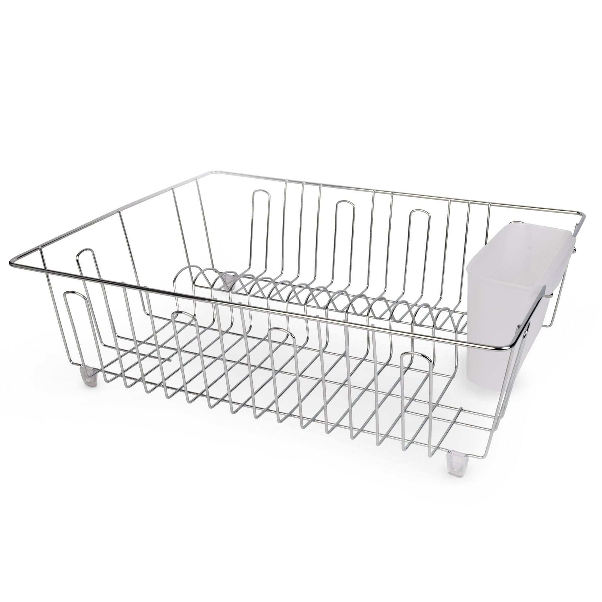 2-Pack Stainless Steel Dish Drying Rack and Drainer with Cutlery Cup