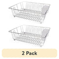 2-Pack Stainless Steel Dish Drying Rack and Drainer with Cutlery Cup