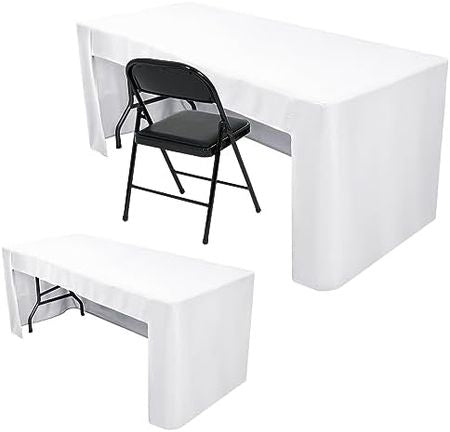 White Open-Back Fitted Table Covers