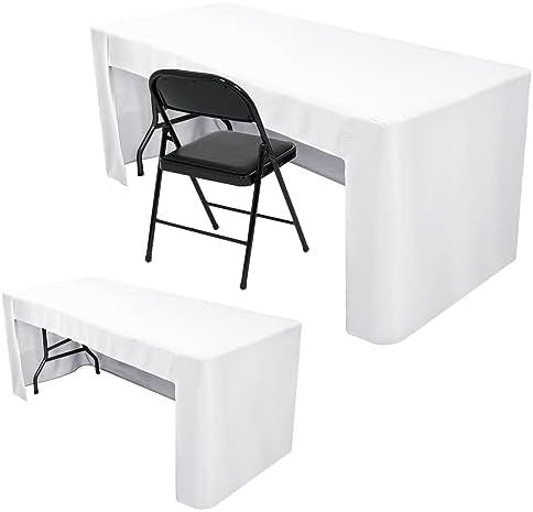 White Open-Back Fitted Table Covers