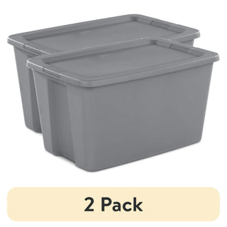 Two Extra-Large Storage Bins for Stackable Organization