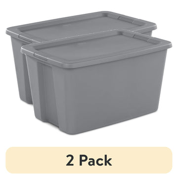 Two Extra-Large Storage Bins for Stackable Organization
