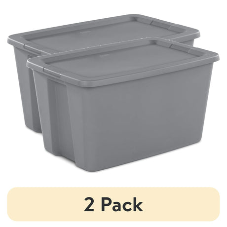 Two Extra-Large Storage Bins for Stackable Organization