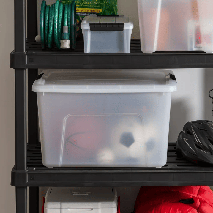 60 Qt Clear Plastic Storage Bins with Latching Lids (2-Pack)
