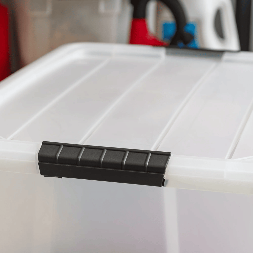 60 Qt Clear Plastic Storage Bins with Latching Lids (2-Pack)