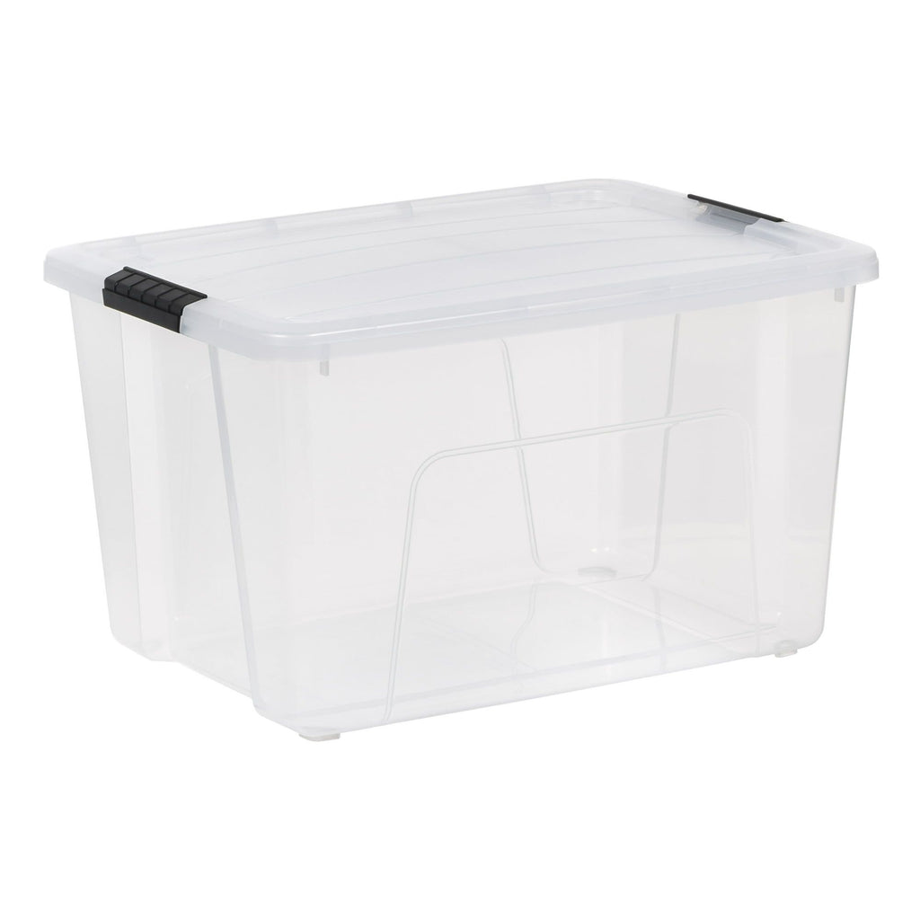 60 Qt Clear Plastic Storage Bins with Latching Lids (2-Pack)