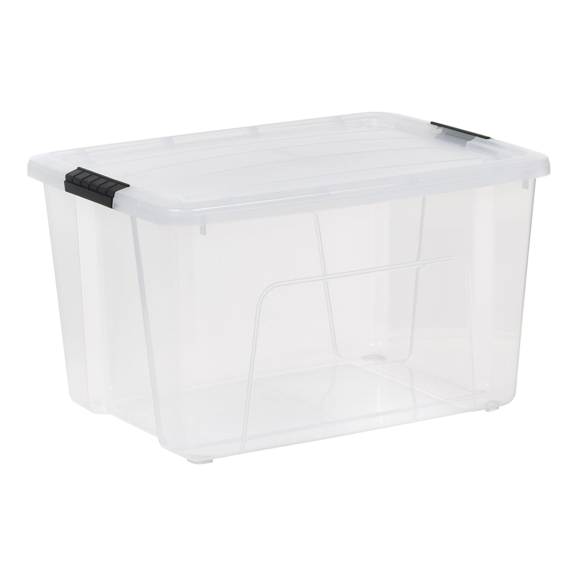 60 Qt Clear Plastic Storage Bins with Latching Lids (2-Pack)