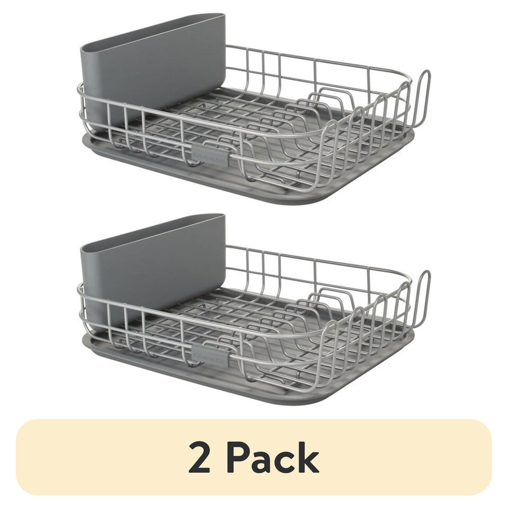 Low-Profile Dish Drying Rack Set for Tidy Kitchen Counters