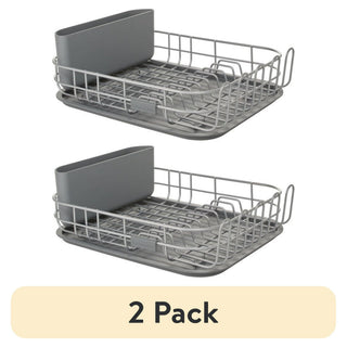 Low-Profile Dish Drying Rack Set for Tidy Kitchen Counters