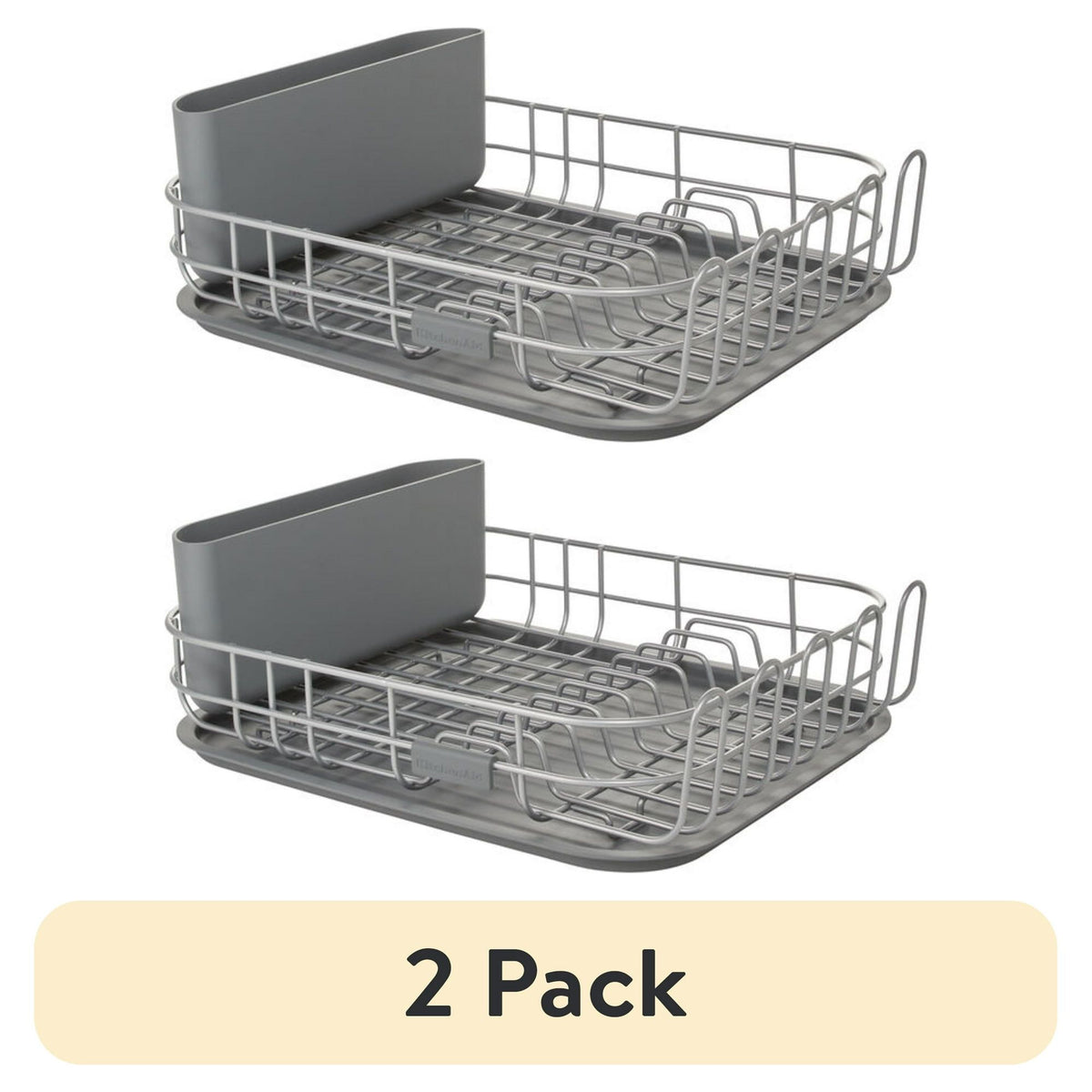 Low-Profile Dish Drying Rack Set for Tidy Kitchen Counters